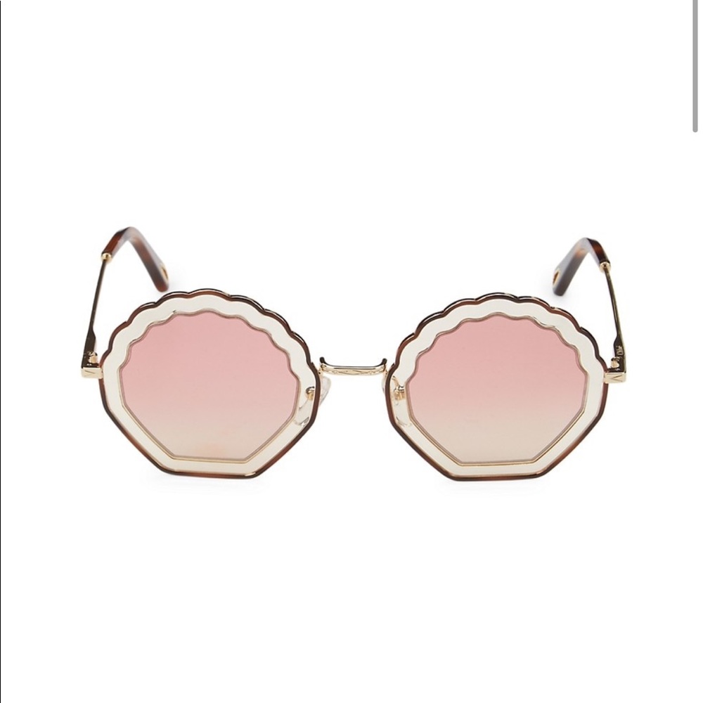 Chloe 56mm geometric sunglasses - like new with case